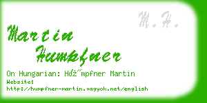 martin humpfner business card